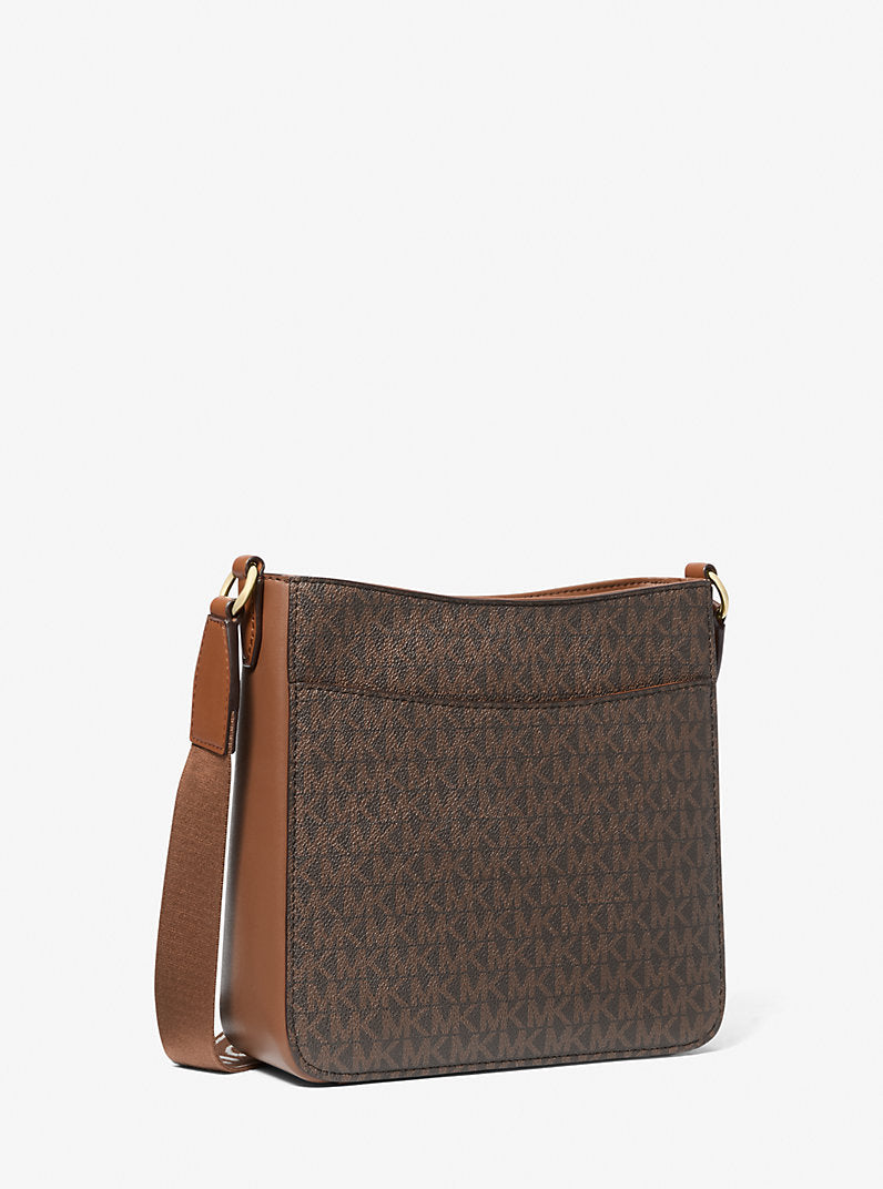 Bolsa Michael Kors Original Importada dos EUA 🇺🇸 – Modelo Trisha Couro Premium com compartimento triplo, Marrom, Medium