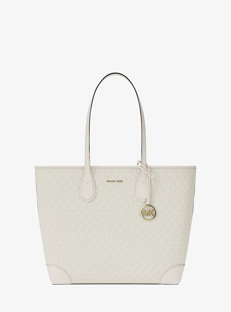 Eva Large Signature Logo Tote Bag in LT CRM MULTI