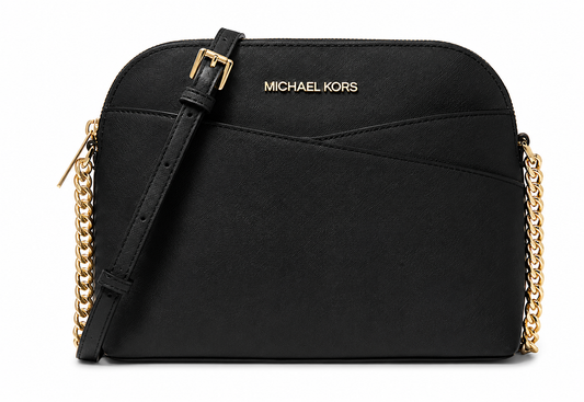 Michael Kors Bolsa feminina de couro transversal de viagem Jet Set média