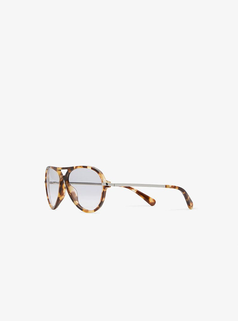 Óculos com Filtro de Luz Azul Michael Kors Felice Blue Light Glasses, Metal, cor Tartaruga, vista lateral | Original Exports