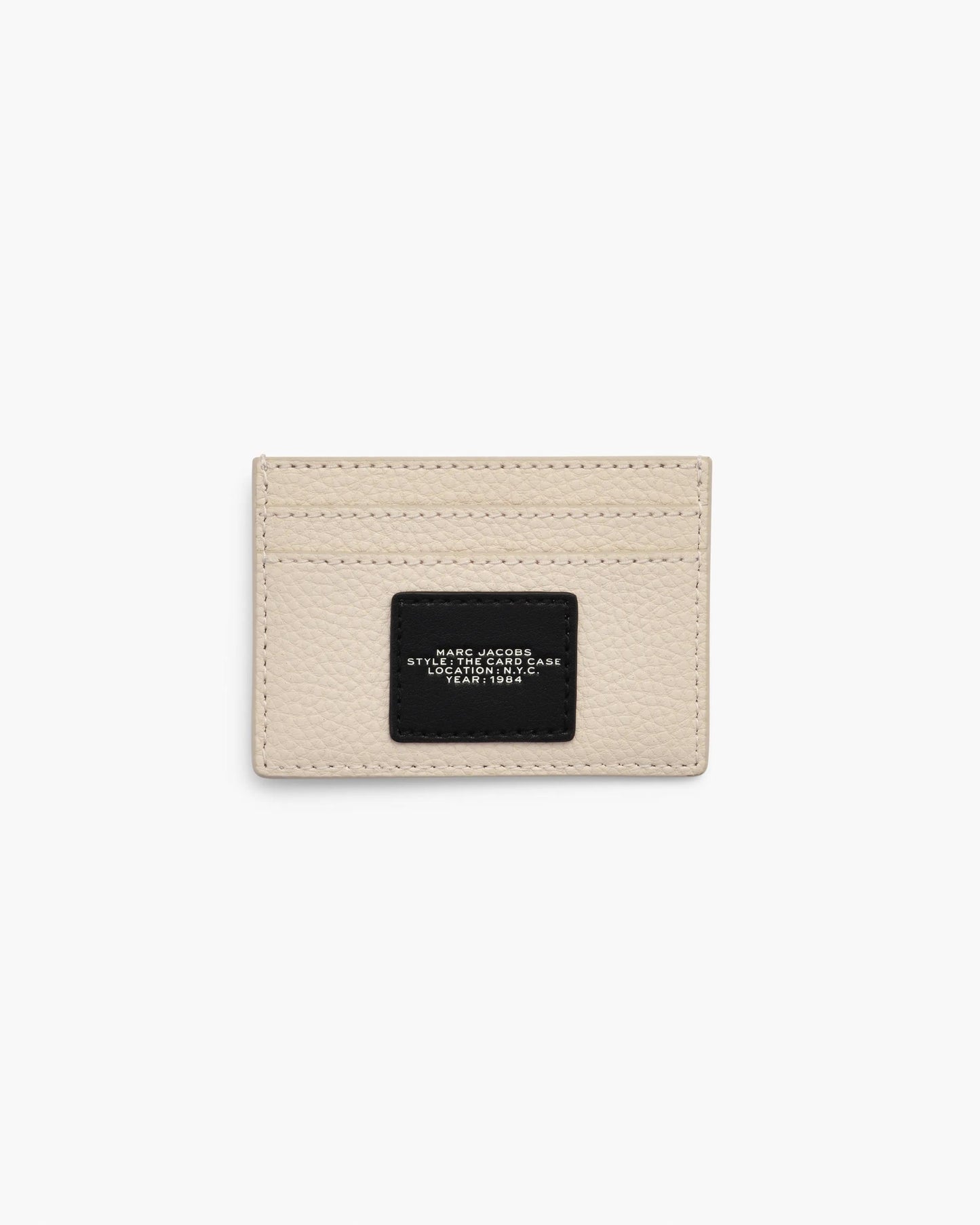 Carteira Marc Jacobs The Camp Patchwork Card Case, Couro Martelado, cor Branco Nuvem Multicolor, detalhe do material | Original Exports