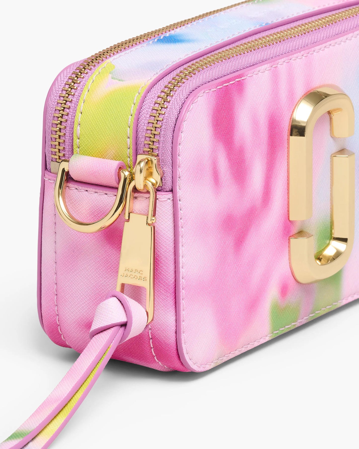 Bolsa Marc Jacobs The Blurred Floral Snapshot, Couro Saffiano Legítimo, cor Rosa Fita Multicolor, vista interna | Original Exports