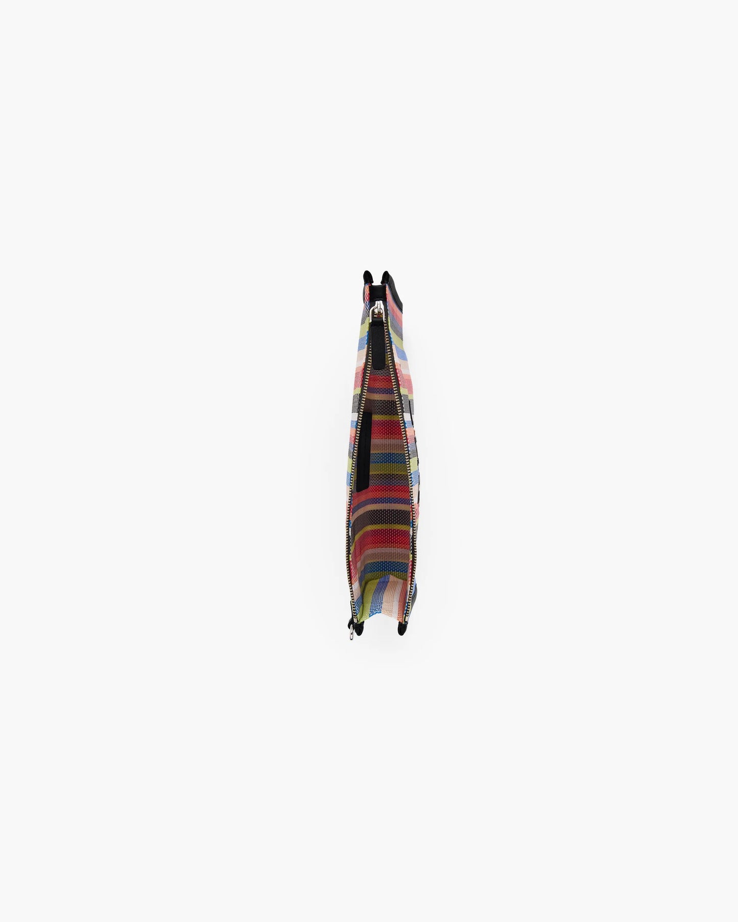 Pochete Marc Jacobs The Stripe Mesh Large Pouch, Mesh Listrado, cor Vermelho Multicolor, vista interna | Original Exports