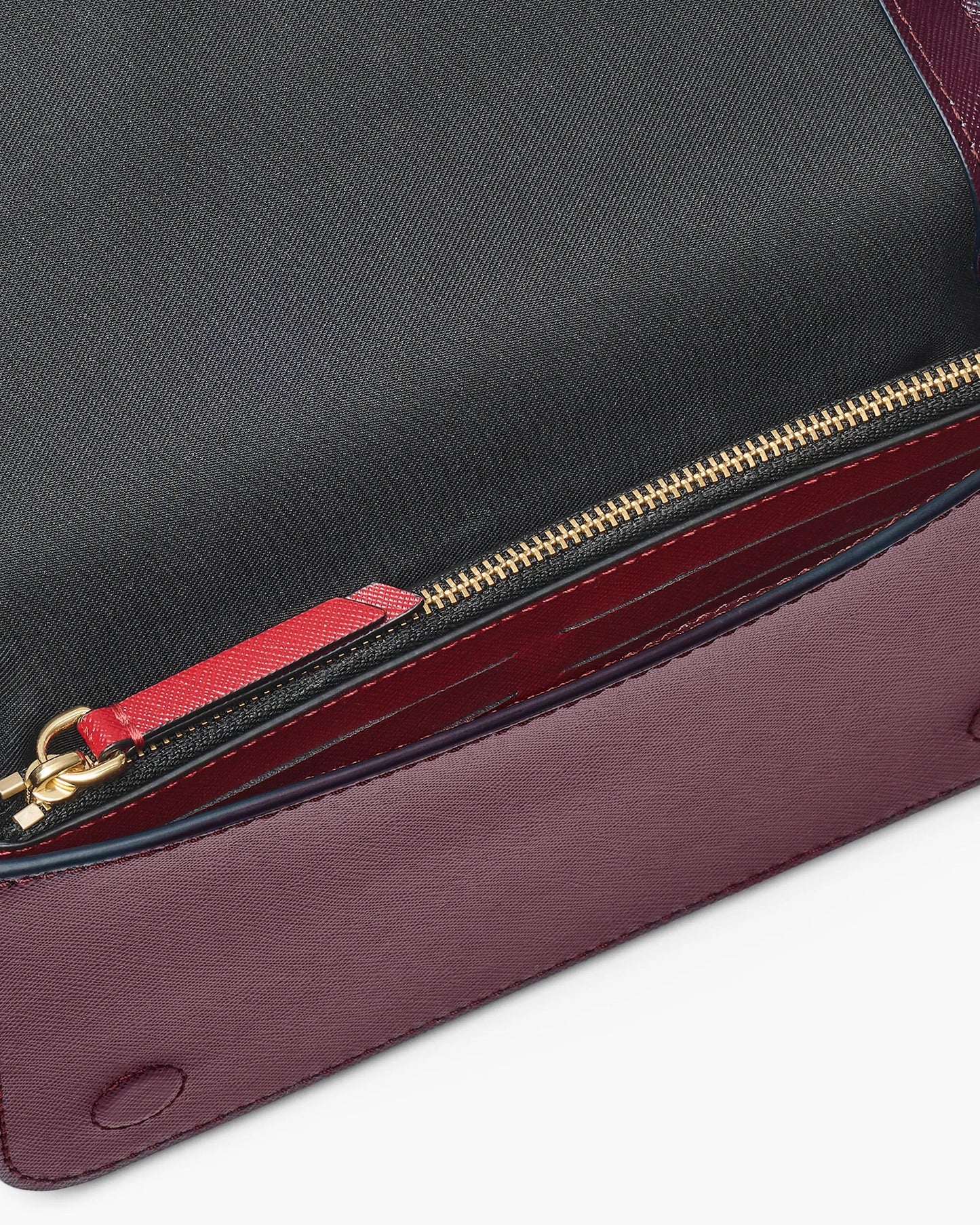 Bolsa Marc Jacobs The Snapshot Wallet On Chain, Couro Saffiano Legítimo, cor Preto Multicolor, vista interna | Original Exports