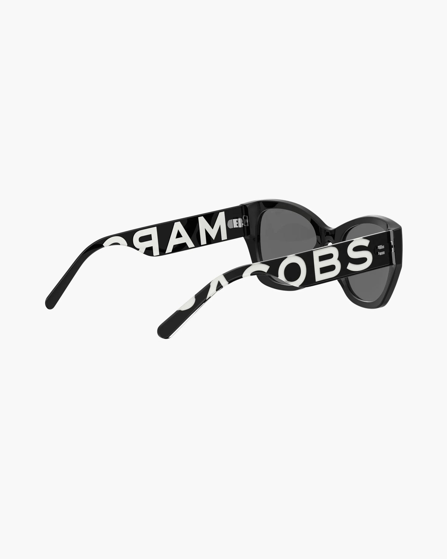Óculos de Sol Marc Jacobs The Bold Logo Square Cat Eye Sunglasses, Poliamida Injetada, cor Preto/Branco, detalhe da armação | Original Exports