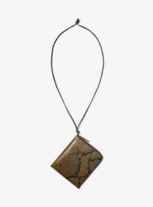 Michael Kors Aurelia Snake Embossed Leather Bag | Limited Edition — Made in Italy en Fennel — vista frontal | Original Export