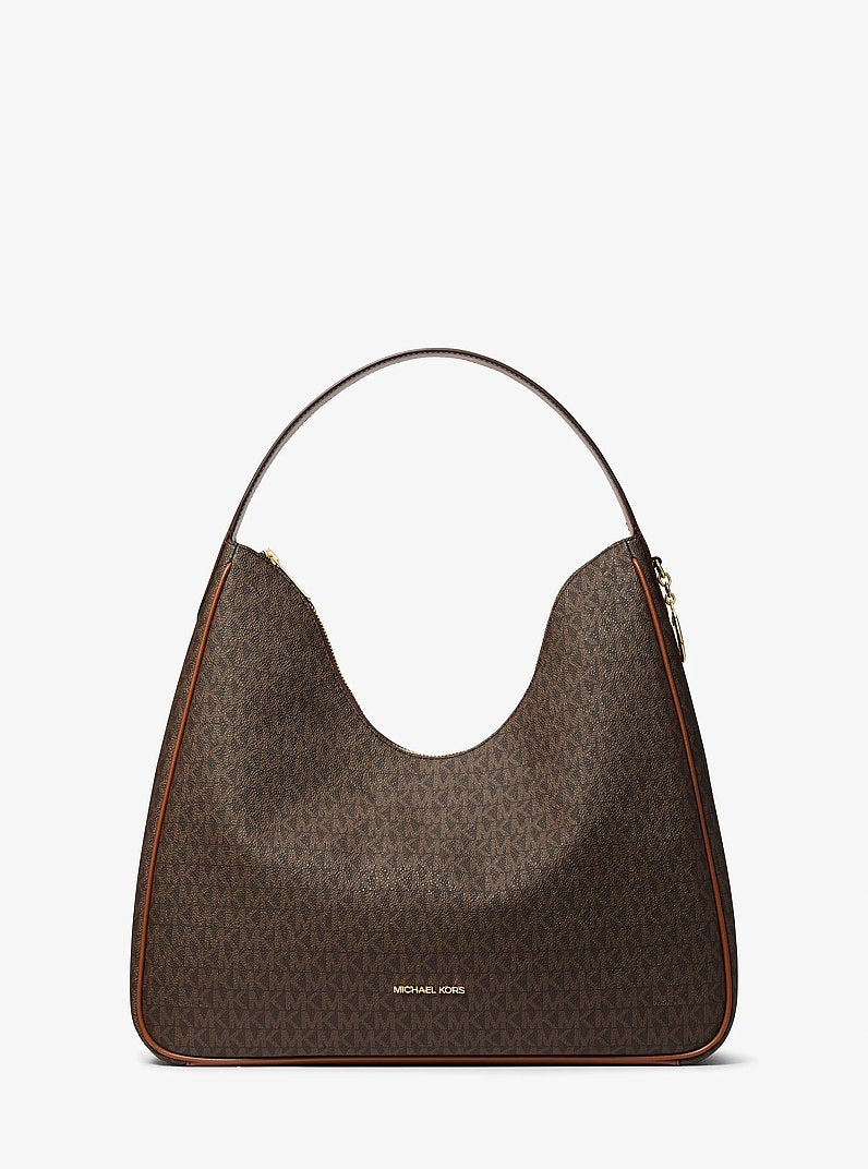 Nayla Medium Signature Logo Shoulder Bag in LT CRM MULTI