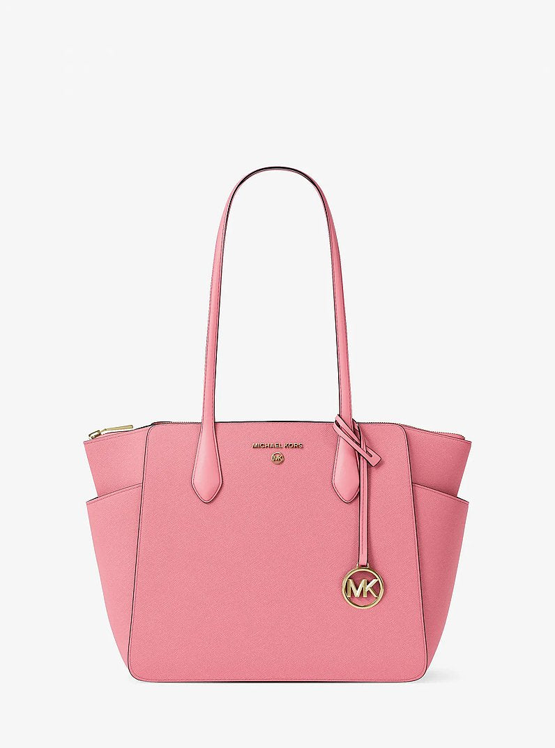 Marilyn Medium Saffiano Leather Tote Bag in POWDER BLUSH