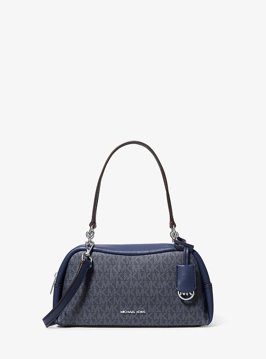 Michael Kors Cecily Small Signature Logo Shoulder Bag en Admiral — vista frontal | Original Export