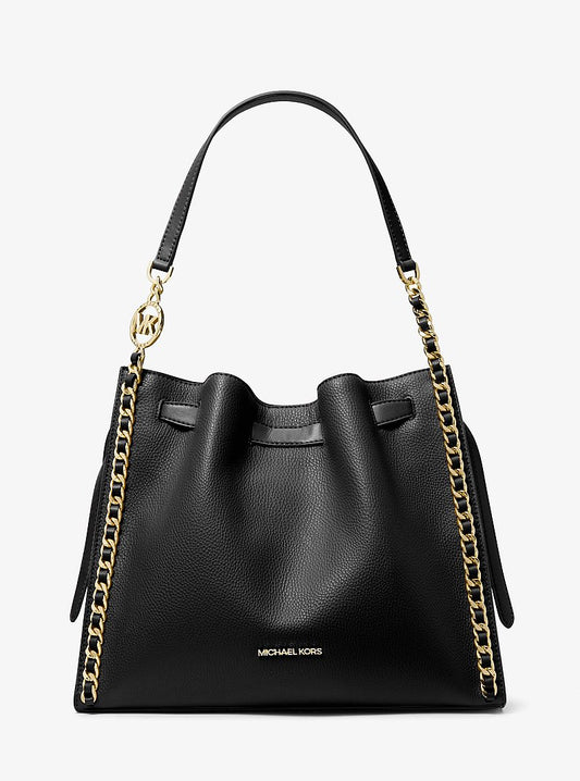 Michael Kors Mina Large Chain Shoulder Bag en Lt Cream — vista frontal | Original Export