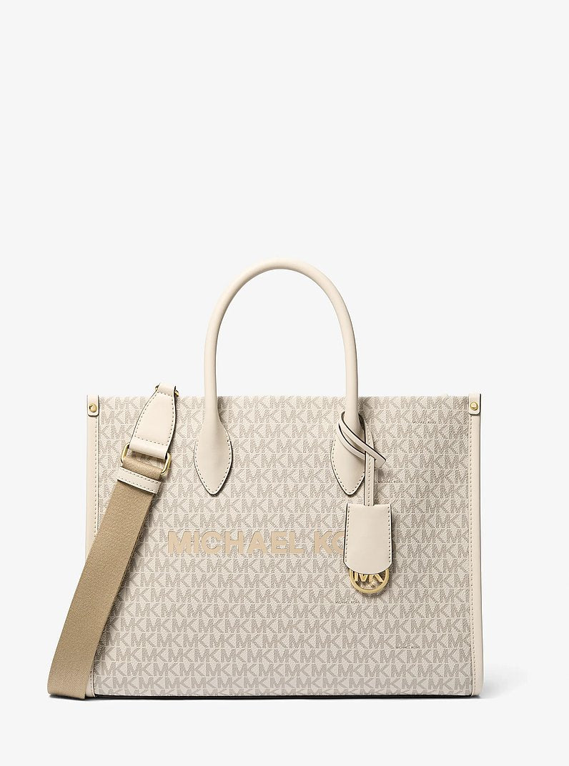 Mirella Medium Signature Logo Tote Bag in LT CRM MULTI