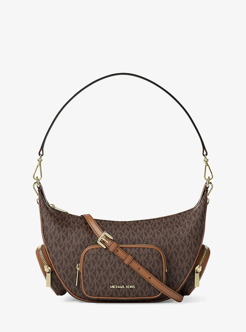 Merritt Medium Signature Logo Convertible Shoulder Bag in LT CRM MULTI