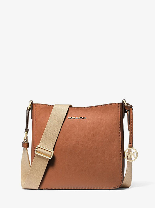 Michael Kors Jet Set Travel Small Messenger Bag en Black/Black — vista frontal | Original Export