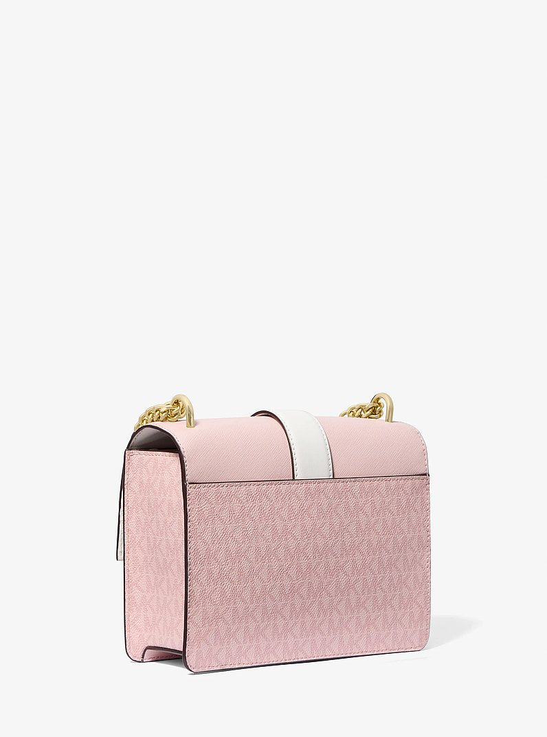 Greenwich Small Color-Block Signature Logo Crossbody Bag in PWD BLSH MLT | Michael Kors