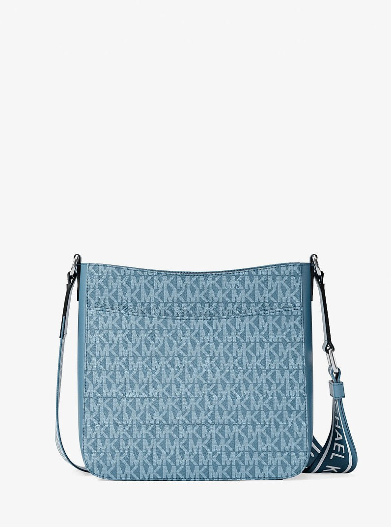 Jet Set Signature Logo Messenger Bag in DENIM | Michael Kors