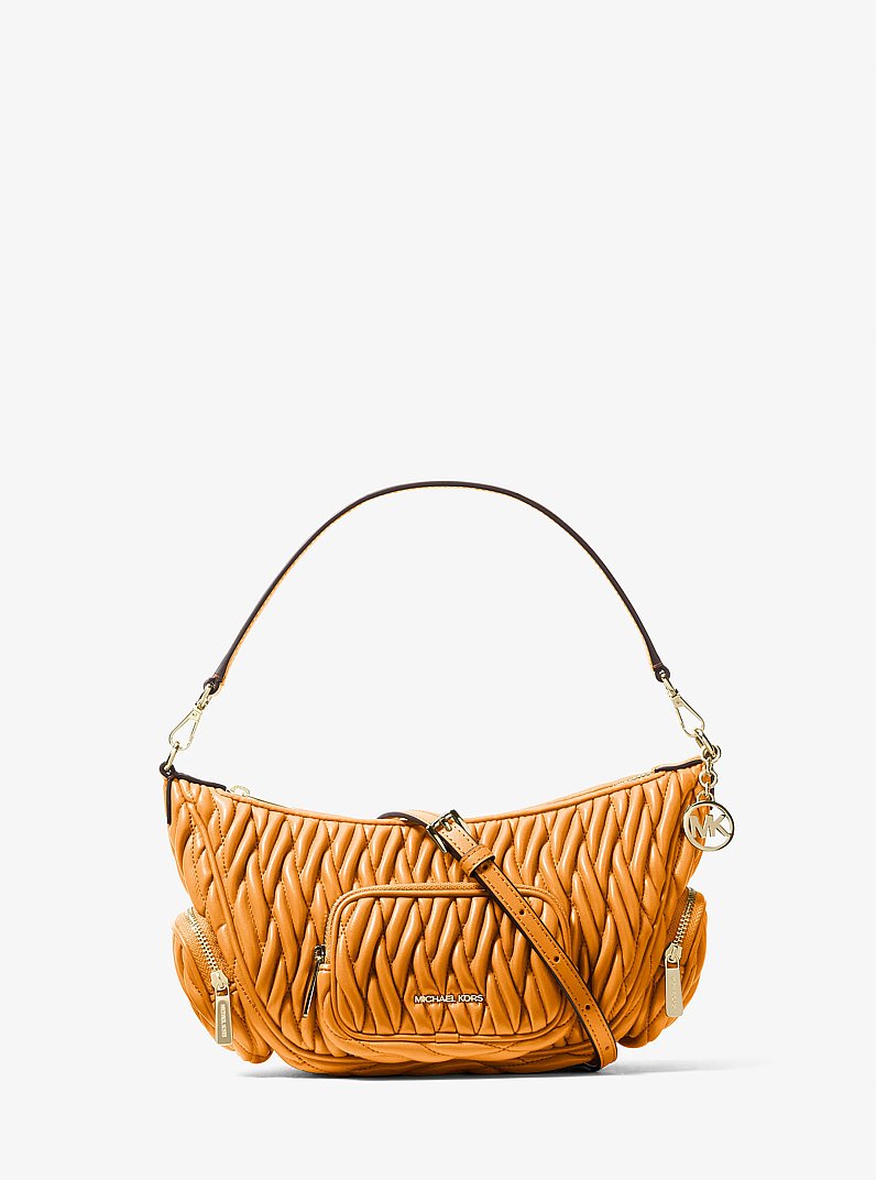 Merritt Matelassé Convertible Crossbody Bag in RADIANT ORANGE | Michael Kors