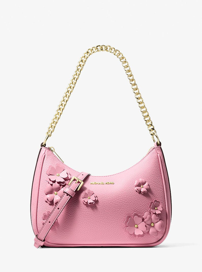 Jet Set Travel Large Embellished Convertible Pochette in CARNATION | Michael Kors