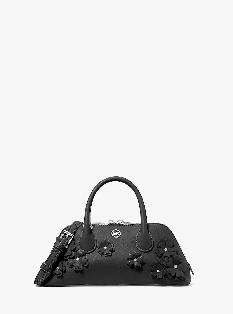 Petra Small Floral Embellished Crossbody Bag in BLACK | Michael Kors