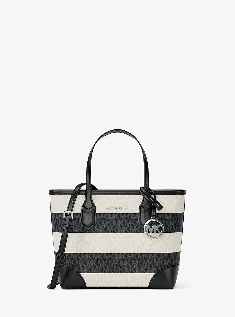Eva Extra-Small Signature Logo Convertible Crossbody Bag in BLACK
