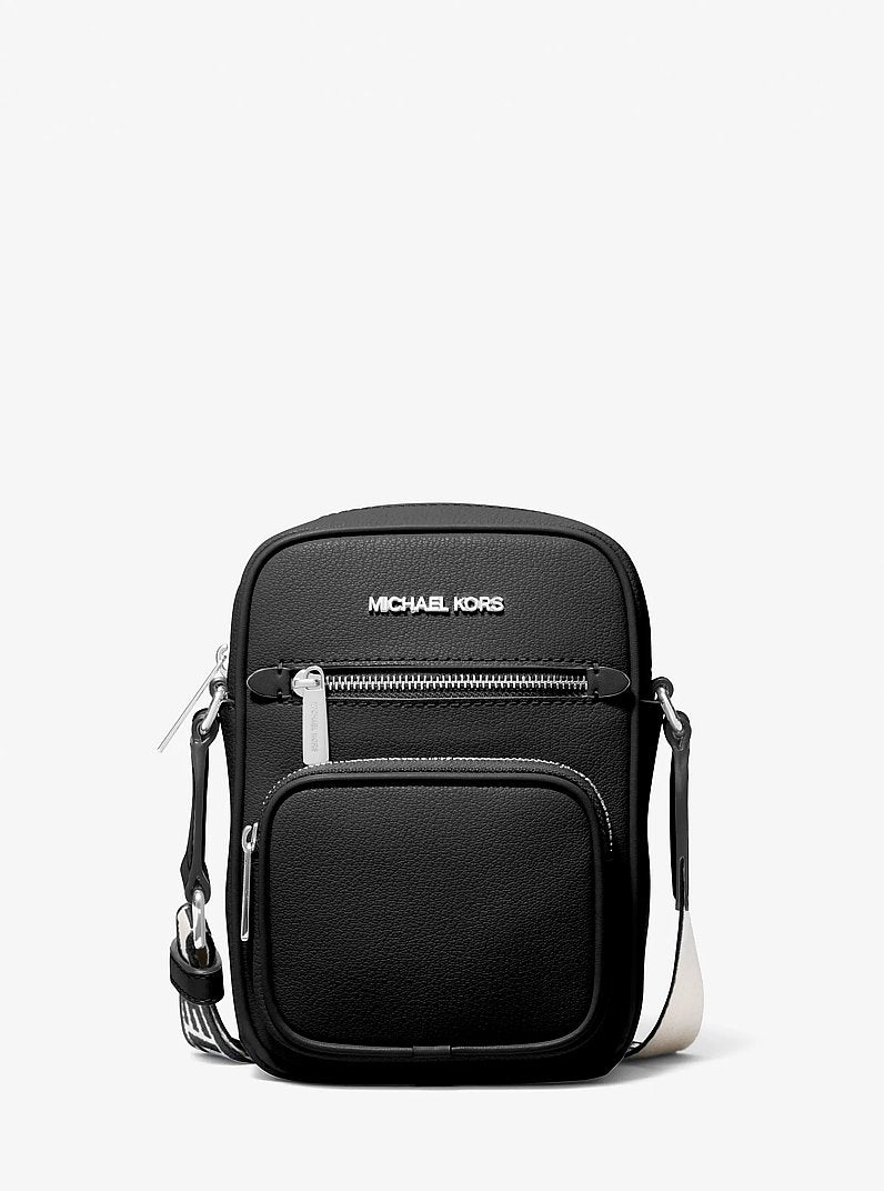 Jet Set Medium Leather Crossbody Bag in BLACK | Michael Kors