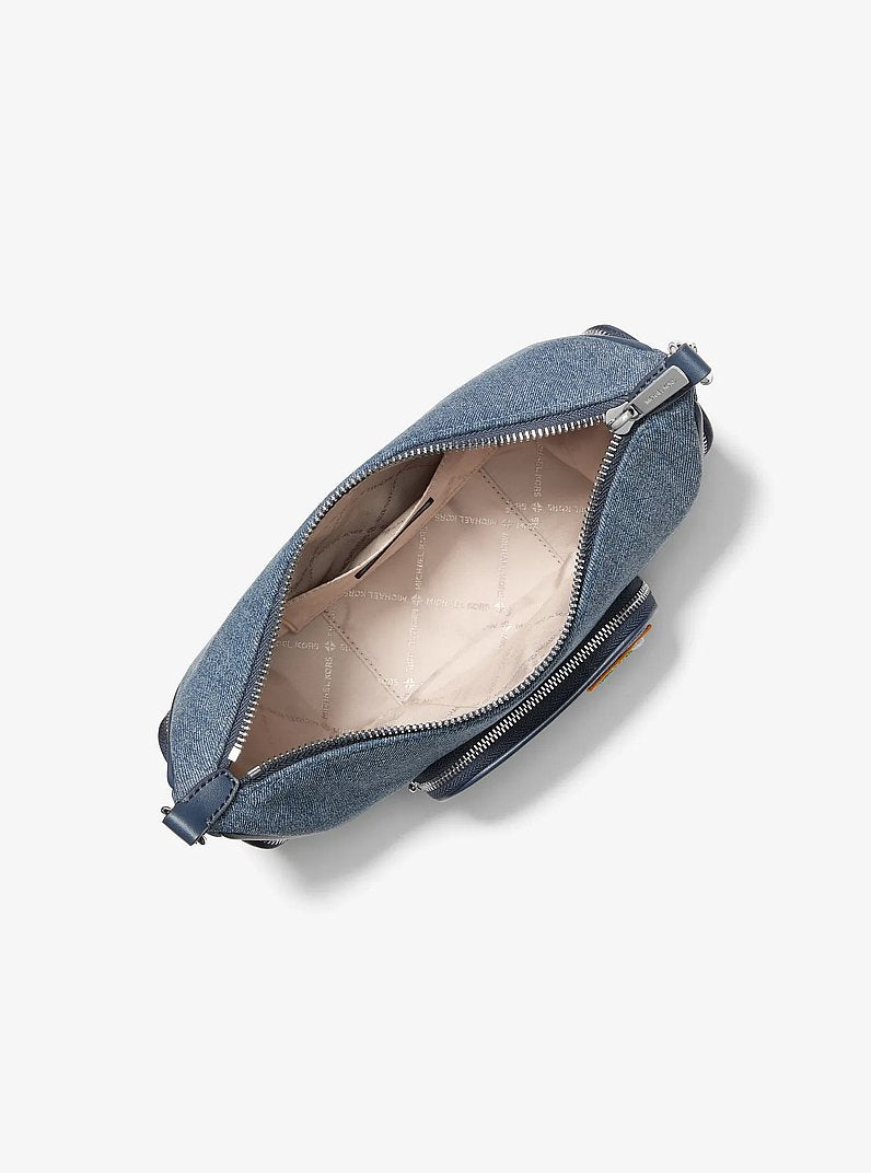 Merritt Small Embellished Denim Convertible Crossbody Bag in WASHED DENIM | Michael Kors