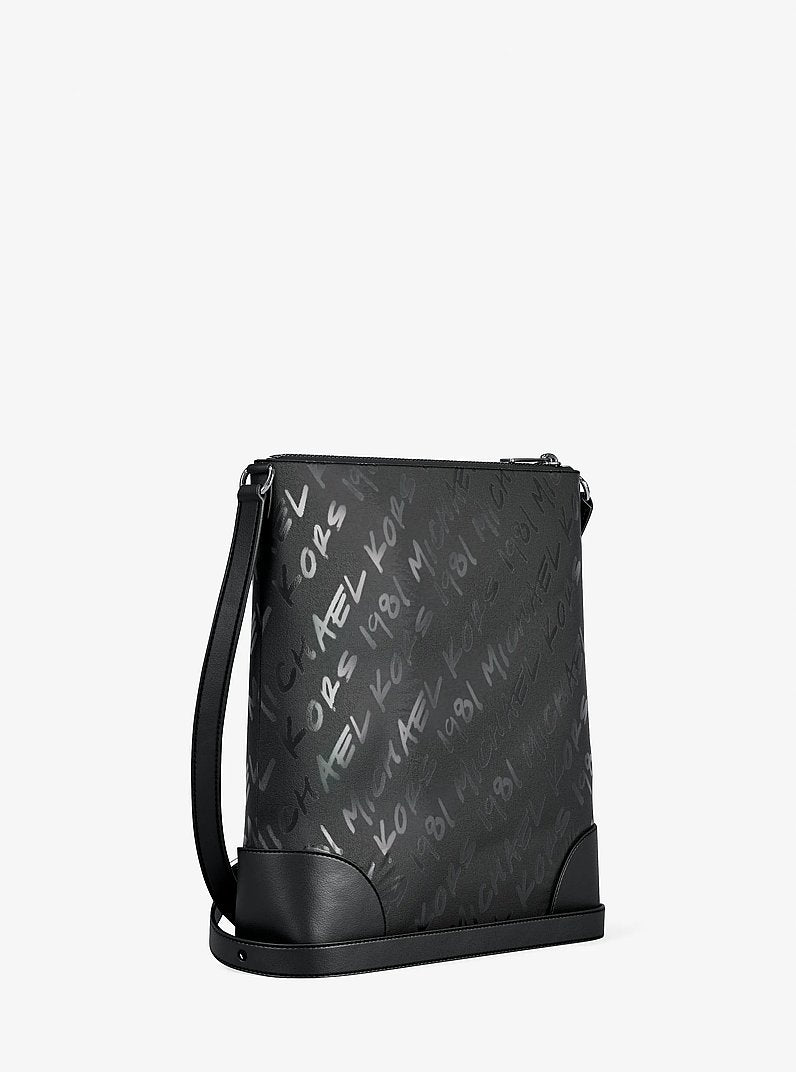 Prescott Small Logo Printed Nylon Crossbody Bag in BLACK | Michael Kors