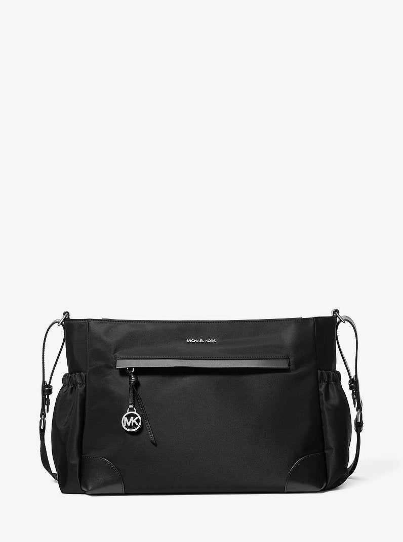 Prescott Large Nylon Diaper Bag in BLACK