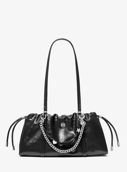 Michael Kors Matilda Small Cinched Shoulder Bag en Black — vista frontal | Original Export