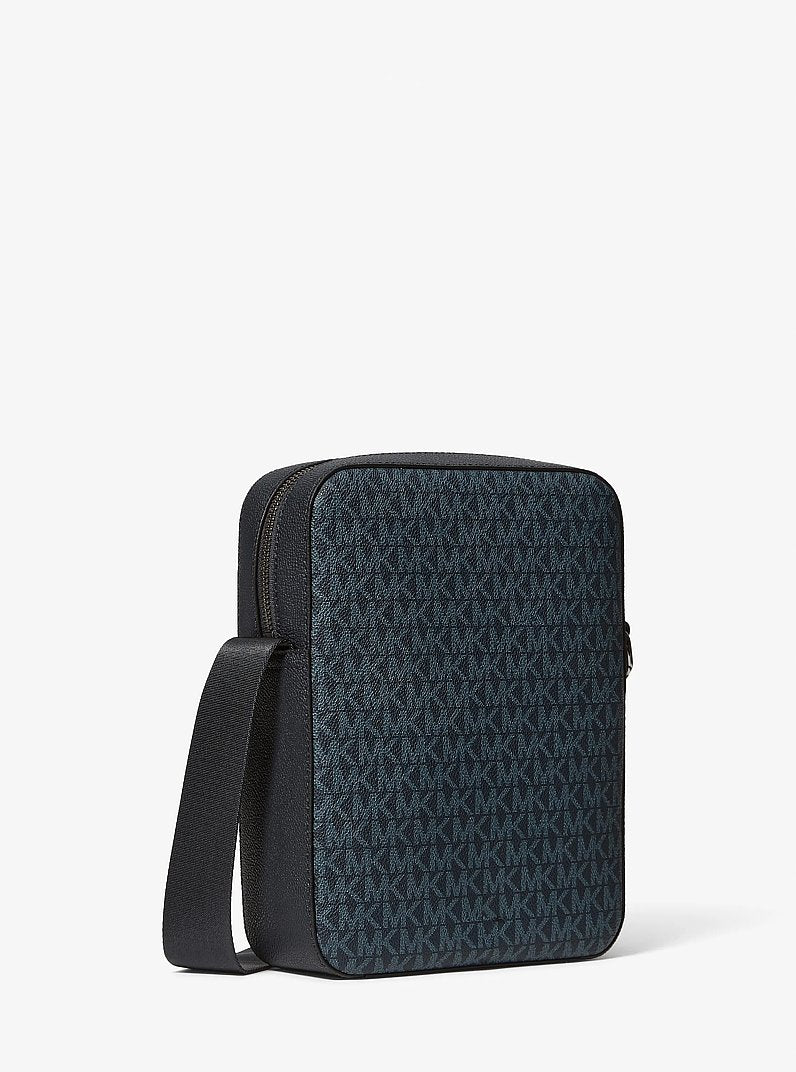 Bolsa Michael Kors Cooper Signature Logo Flight Bag, Lona com Logo Signature, cor Admiral/Azul Claro, vista adicional 5 | Original Exports