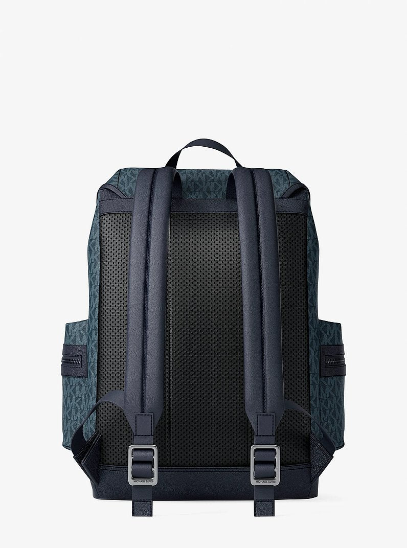 Mochila Michael Kors Cooper Logo Backpack, Lona com Logo Signature, cor Admiral/Azul Claro, vista adicional 5 | Original Exports