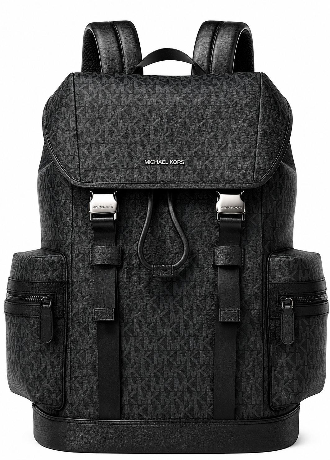 Michael Kors Mochila masculina Signature Cooper em preto, modelo 37U0MCOB6B