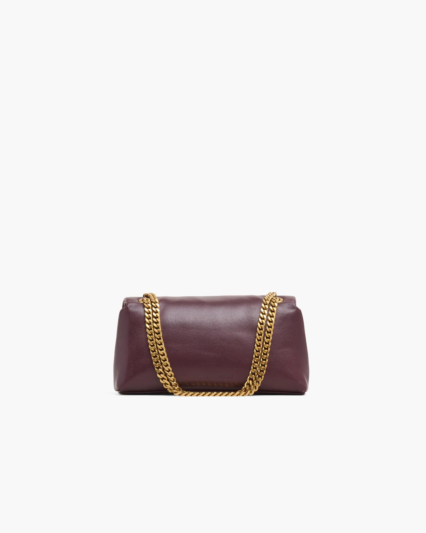 Bolsa Marc Jacobs Scene Chain Mini Bag, Couro de Carneiro, cor Vinho Tinto Escuro, detalhe do material | Original Exports