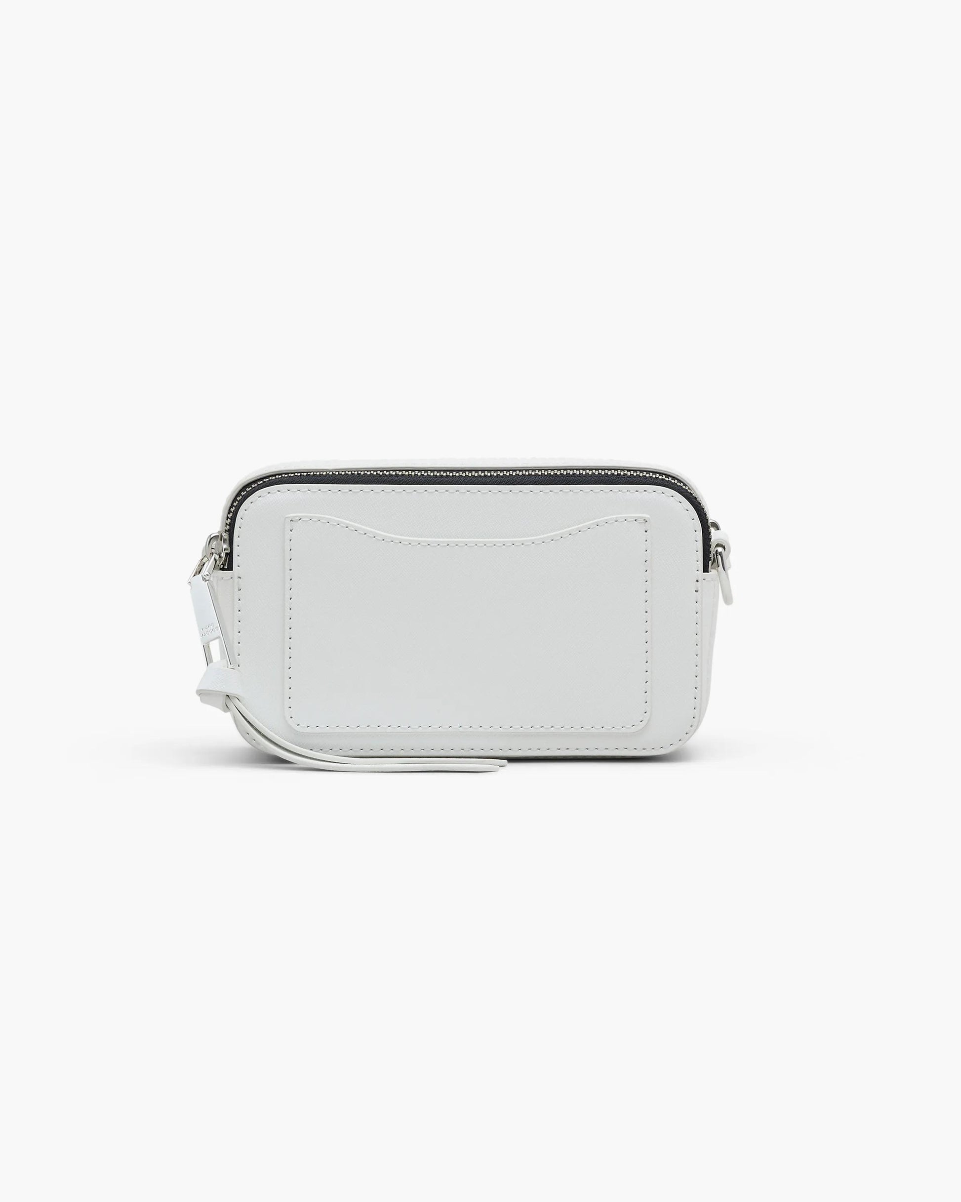 Bolsa Marc Jacobs The Snapshot DTM, Couro Saffiano Legítimo Tonal, cor Branco, detalhe do material | Original Exports