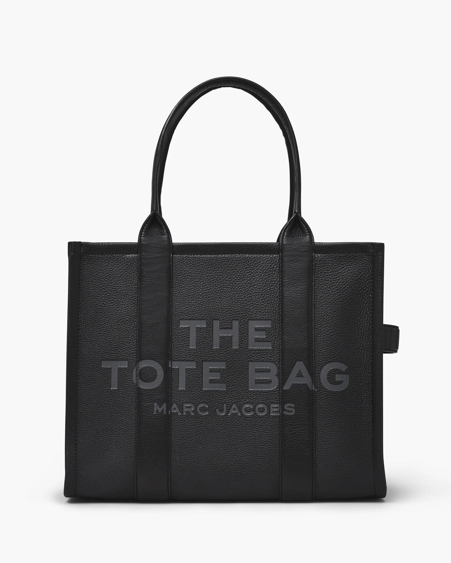 Bolsa Marc Jacobs The Leather Large Tote Bag, Couro Legítimo, cor Preto, vista frontal | Original Exports