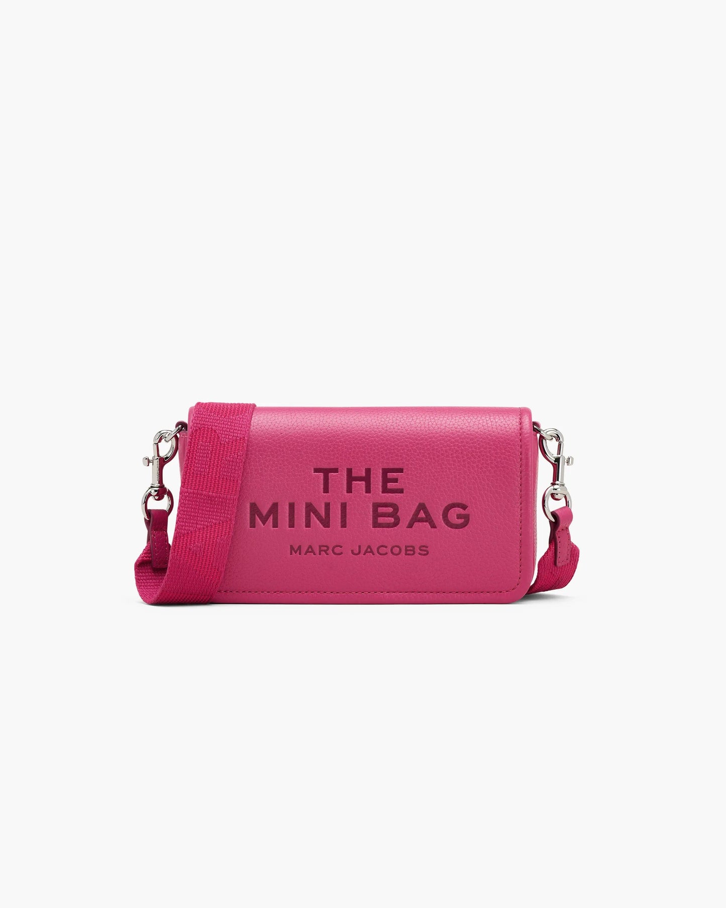 Bolsa Marc Jacobs The Leather Mini Bag, Couro Legítimo, cor Rosa Framboesa, vista frontal | Original Exports