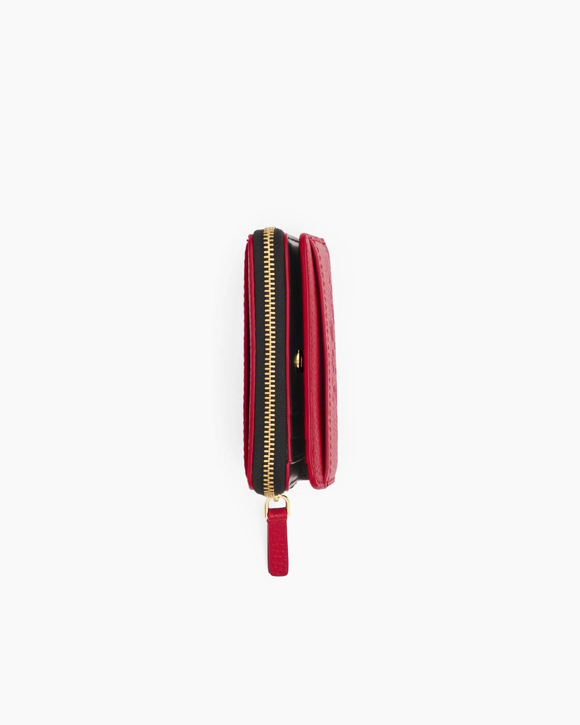 Carteira Marc Jacobs The Leather Mini Compact Wallet, Couro Legítimo, cor Vermelho Intenso, vista interna | Original Exports