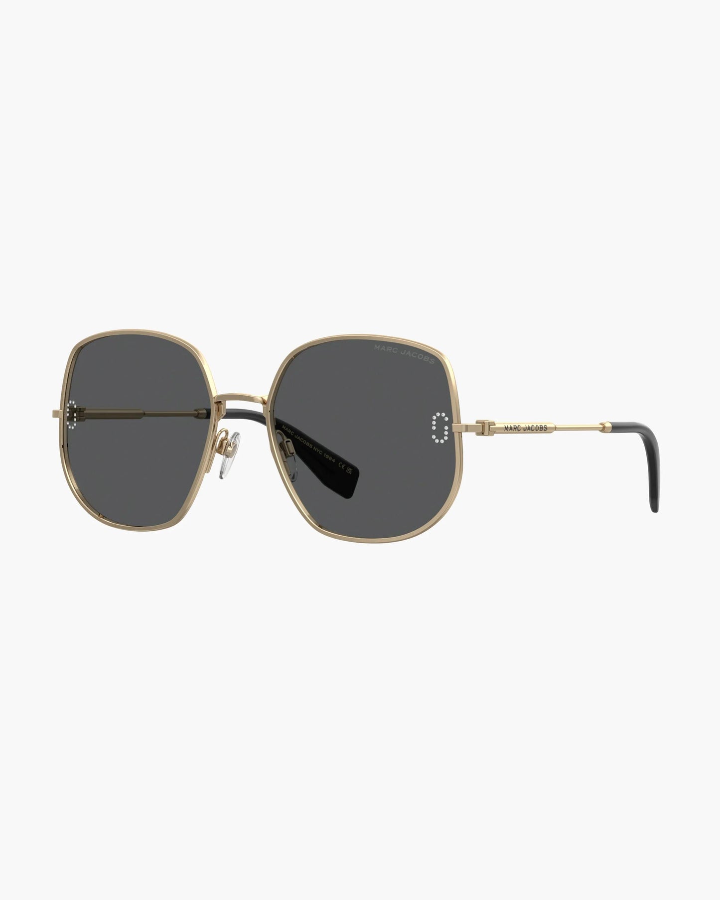 Óculos de Sol Marc Jacobs The Pave J Marc Sunglasses, Metal, cor Dourado, vista frontal | Original Exports