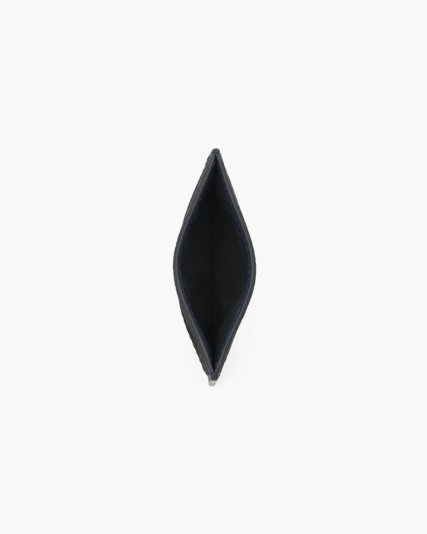 Carteira Marc Jacobs The Leather Card Case, Couro Legítimo Full-Grain, cor Azul Mar, vista lateral | Original Exports