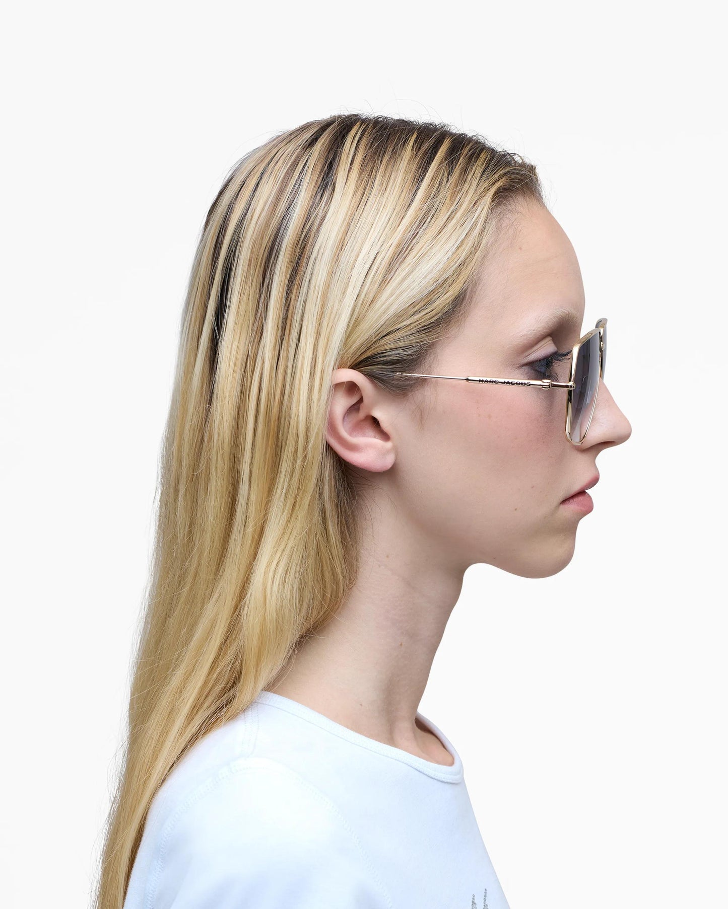 Óculos de Sol Marc Jacobs The Pilot Sunglasses, Metal, cor Dourado, detalhe da armação | Original Exports