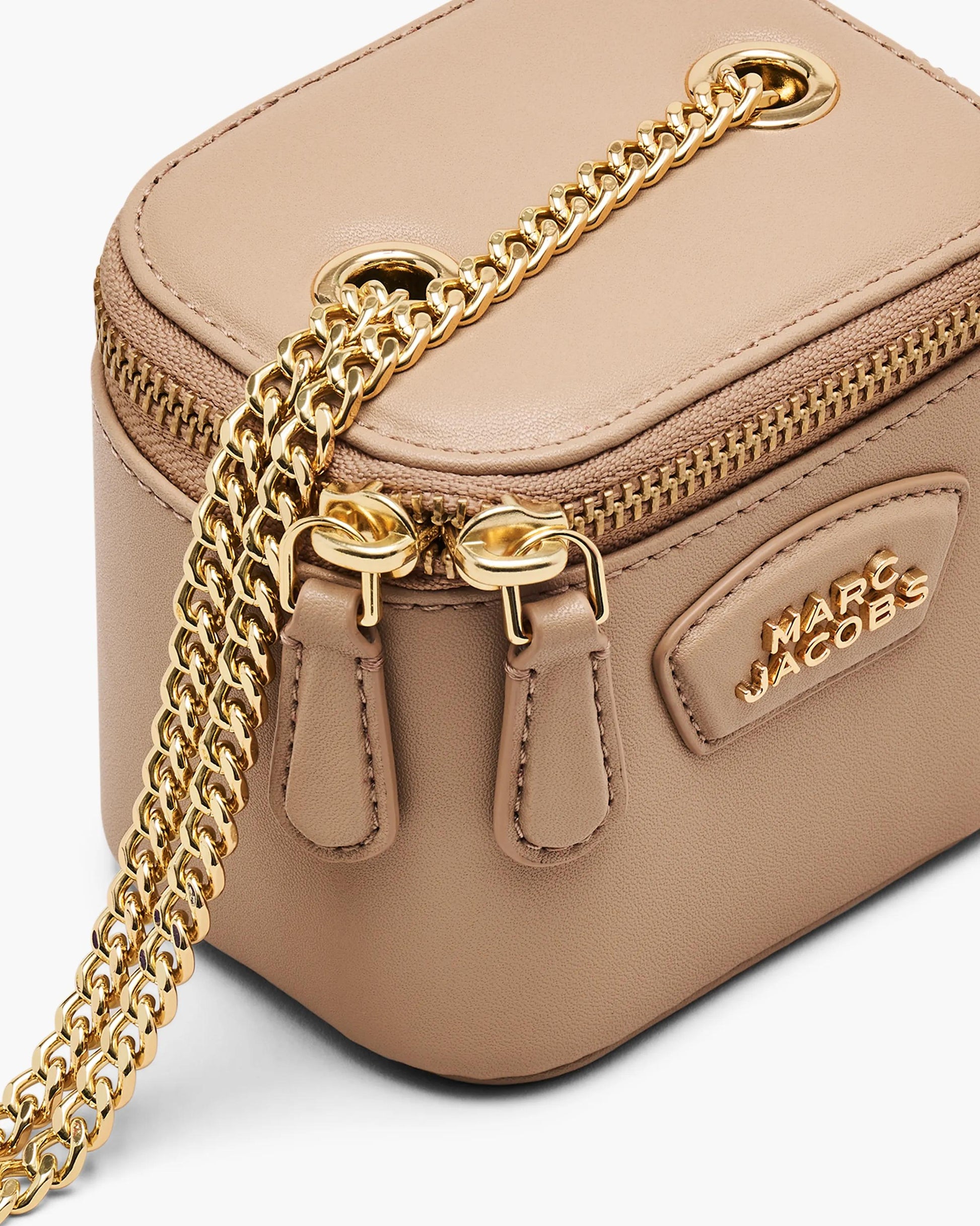 Bolsa Marc Jacobs The Everyday Mini Vanity Bag, Couro Legítimo Liso, cor Camelo, vista interna | Original Exports