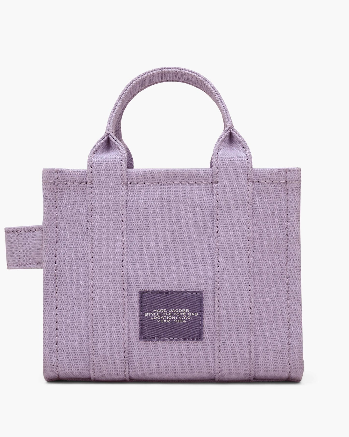 Bolsa Marc Jacobs The Canvas Crossbody Tote Bag, Lona de Algodão resistente, cor Lilás, detalhe do material | Original Exports
