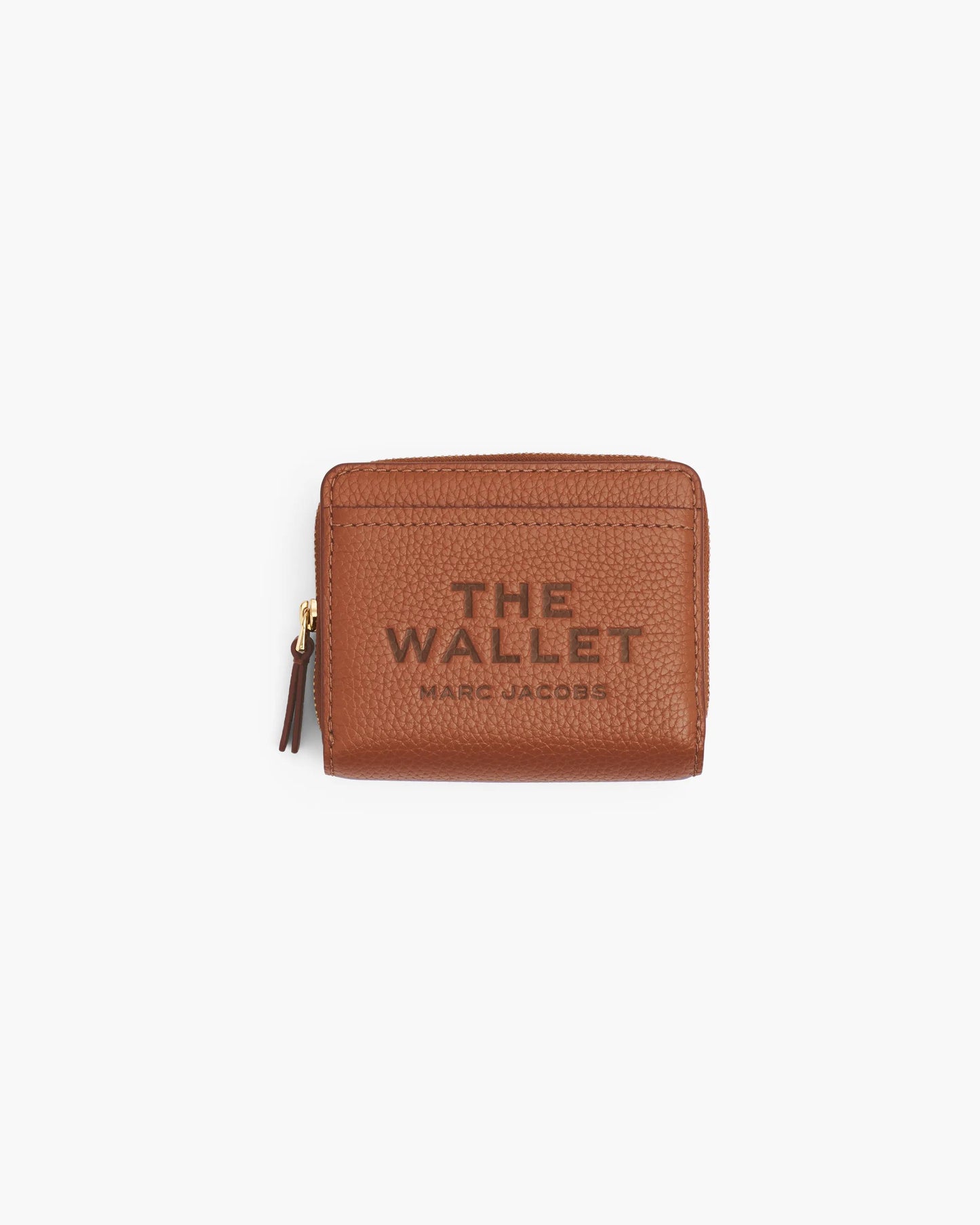 Carteira Marc Jacobs The Leather Mini Compact Wallet, Couro Legítimo, cor Óleo de Argan, vista frontal | Original Exports