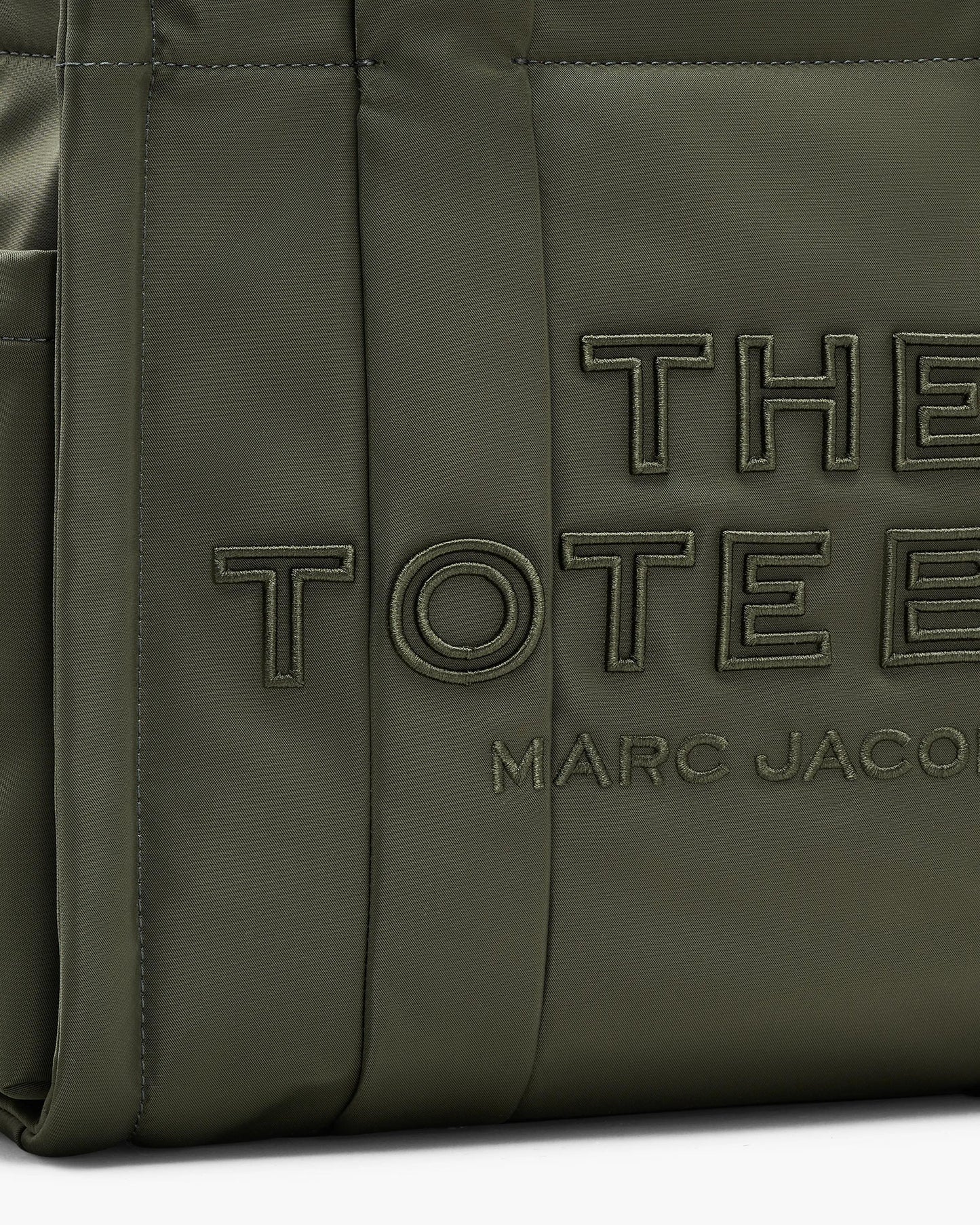 Bolsa Marc Jacobs The Puffy Nylon Medium Tote Bag, Nylon acolchoado, cor Verde Militar, vista interna | Original Exports
