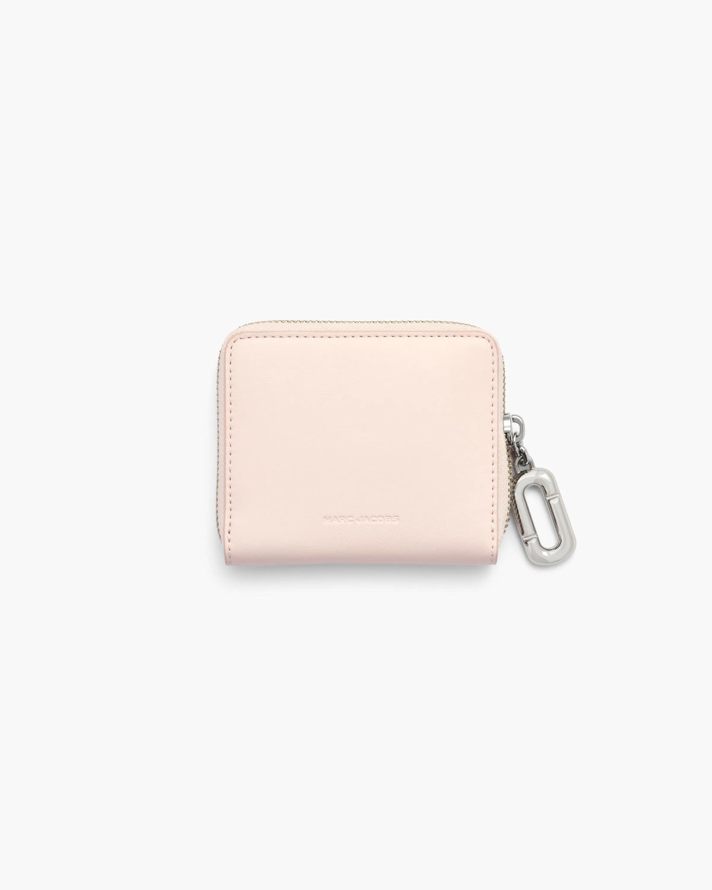 Carteira Marc Jacobs Scene Slim Compact Wallet, Couro Legítimo Liso, cor Rosa Pó, detalhe do material | Original Exports
