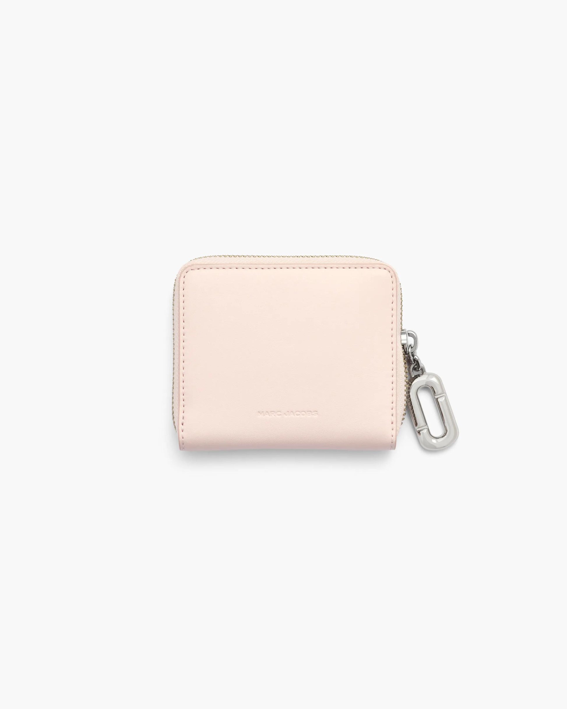 Carteira Marc Jacobs Scene Slim Compact Wallet, Couro Legítimo Liso, cor Rosa Pó, detalhe do material | Original Exports