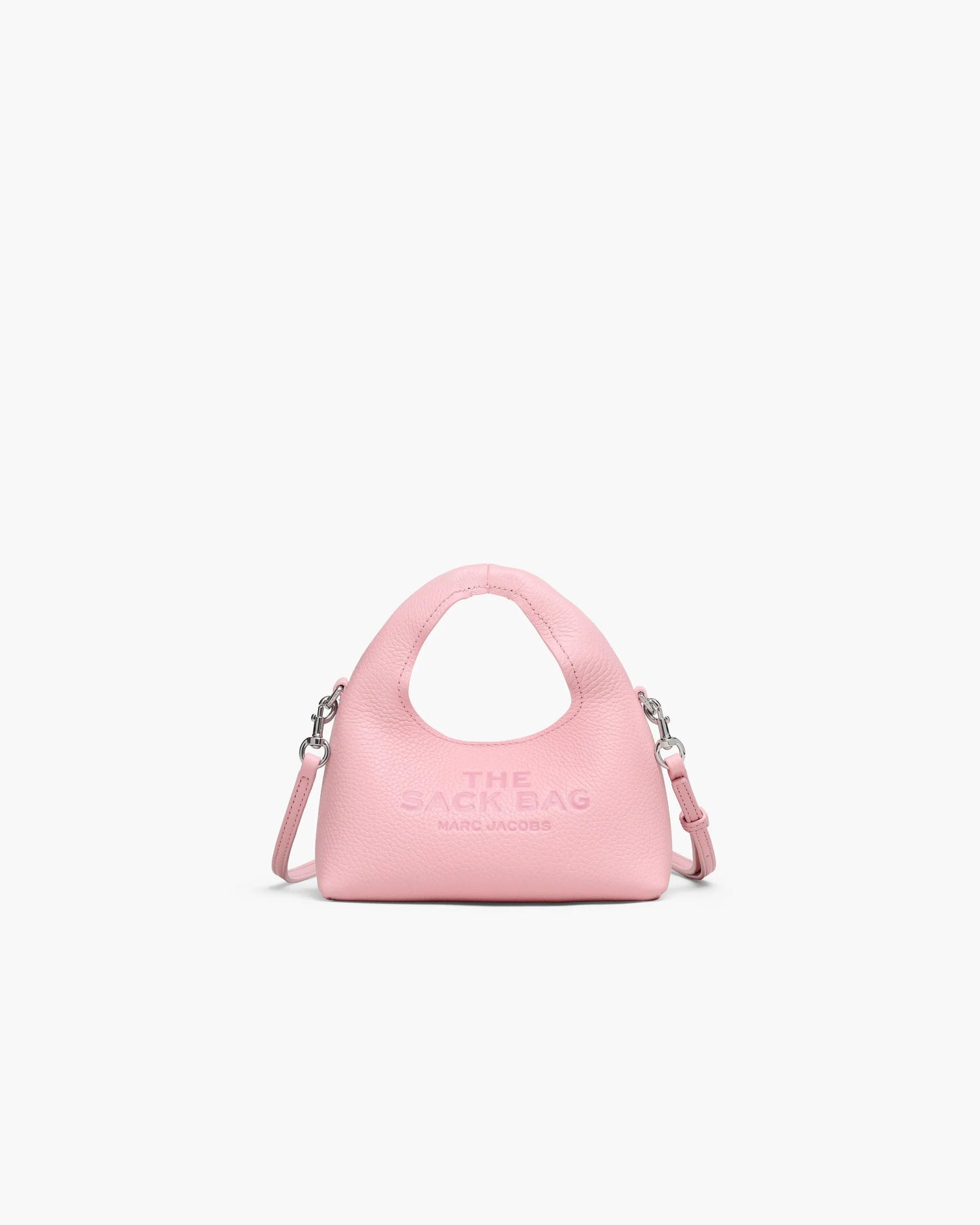 Bolsa Marc Jacobs The Micro Crossbody Sack Bag, Couro Legítimo, cor Rosa Fita, vista frontal | Original Exports