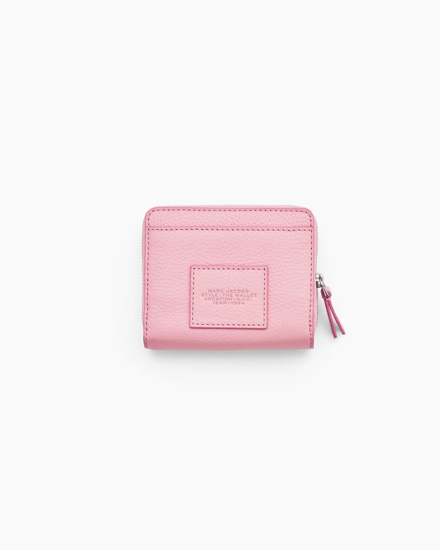 Carteira Marc Jacobs The Leather Mini Compact Wallet, Couro Legítimo, cor Rosa Fita, detalhe do material | Original Exports