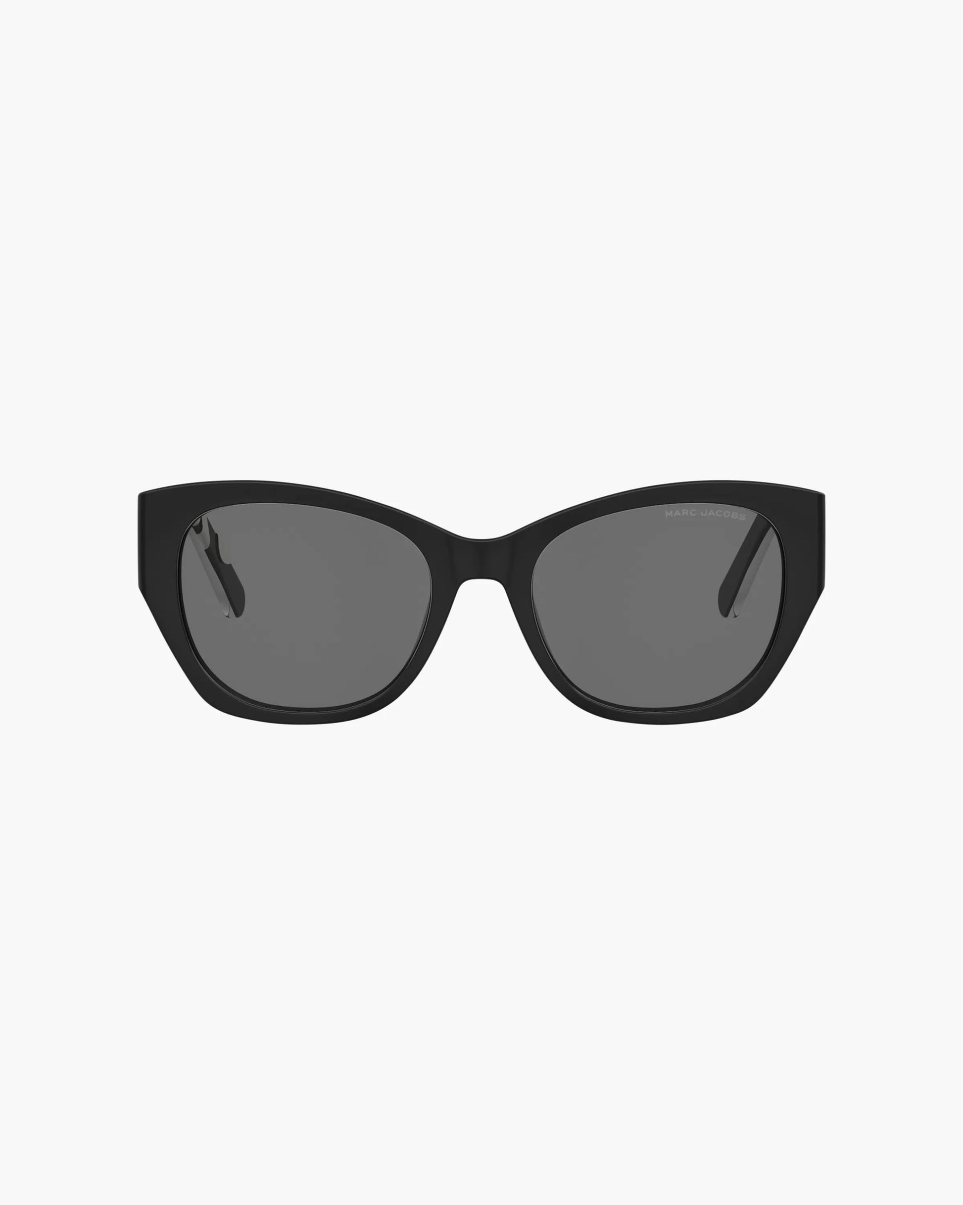 Óculos de Sol Marc Jacobs The Bold Logo Square Cat Eye Sunglasses, Poliamida Injetada, cor Preto/Branco, vista lateral | Original Exports