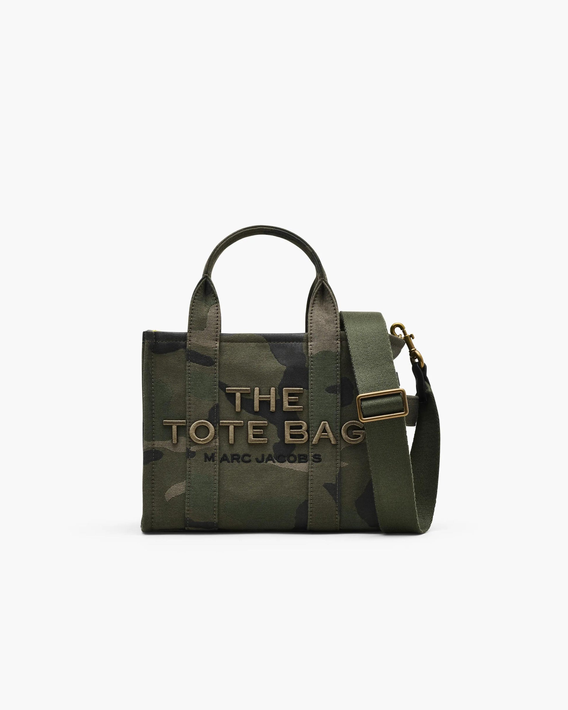 Bolsa Marc Jacobs The Camo Jacquard Small Tote Bag, Jacquard Camuflado, cor Camuflado Multicolor, vista frontal | Original Exports