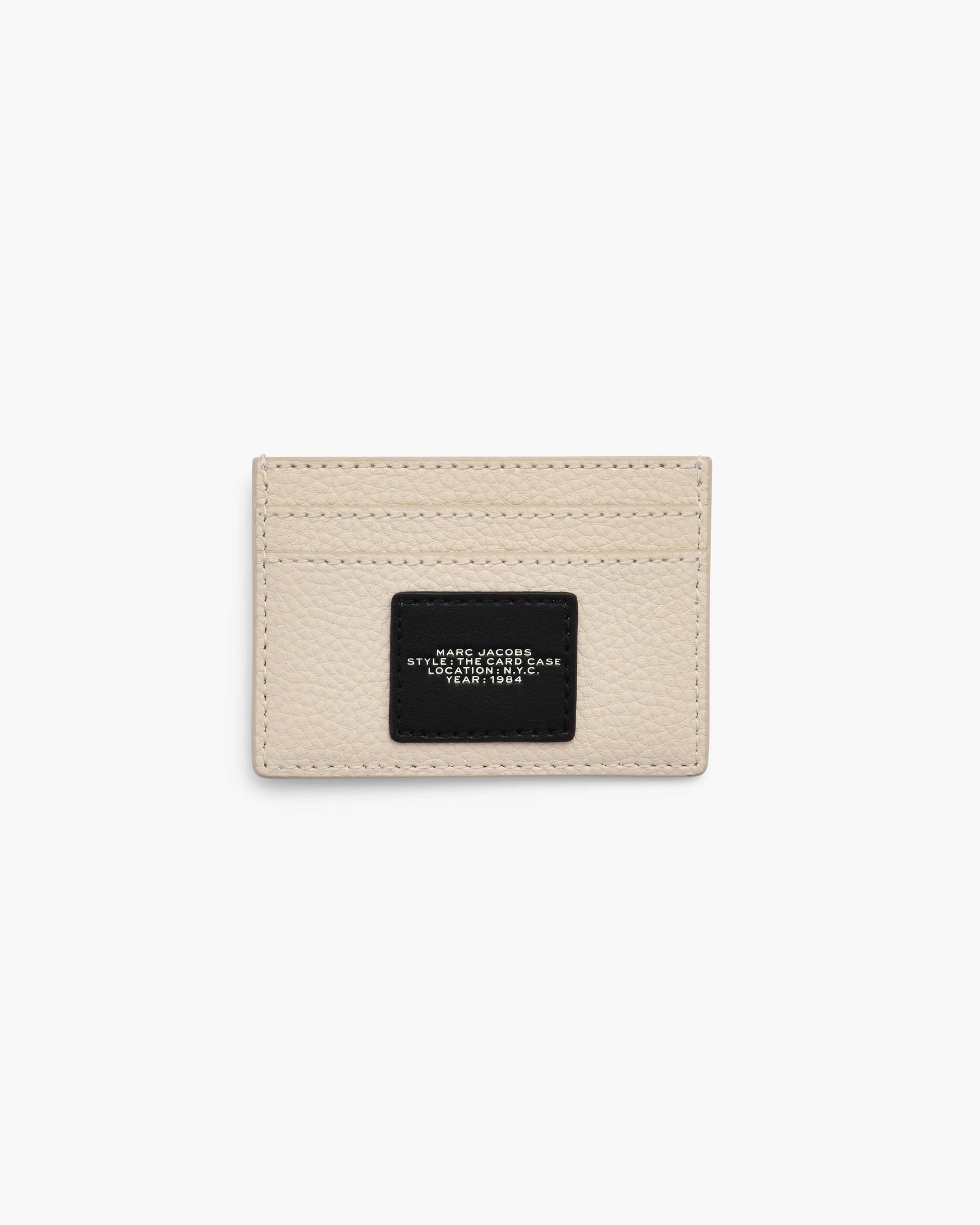 Carteira Marc Jacobs The Camp Patchwork Card Case, Couro Martelado, cor Branco Nuvem Multicolor, detalhe do material | Original Exports